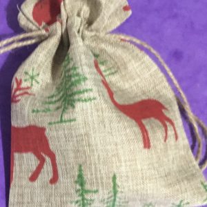Hessian Stag Reusable Gift Bag