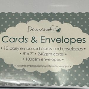 Daisy Embossed Cards and Envelopes 5" x 7" pack of 10