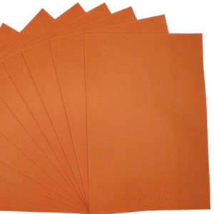 Orange A4 Craft Felt - Dovecraft - pack of 5 sheets